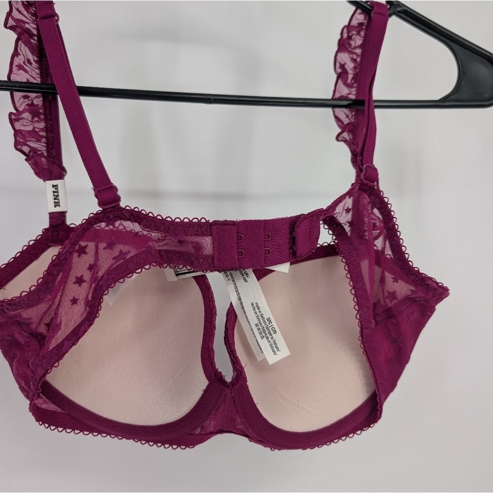 PINK Victoria's Secret Starry Magenta Bra - Picture 3 of 6